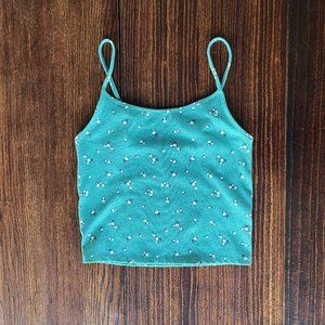 American Eagle Floral Print Cropped Cami
